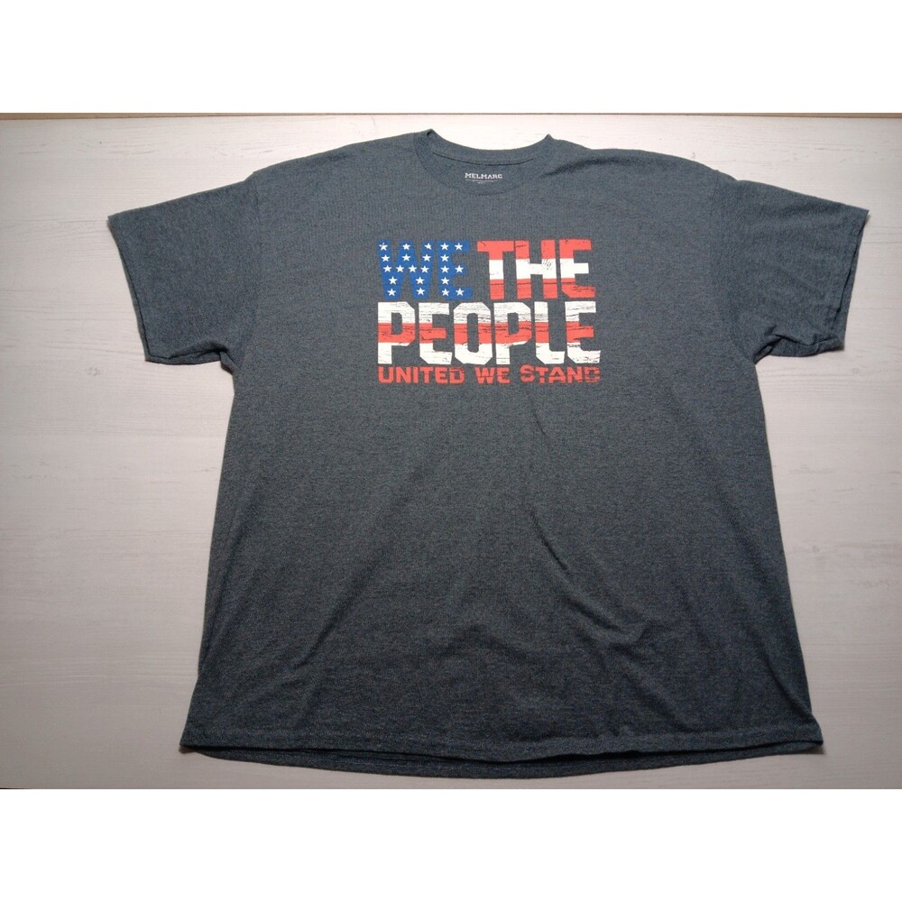 We The People United We Stand Gray Melmarc T-Shirt XXL 2X